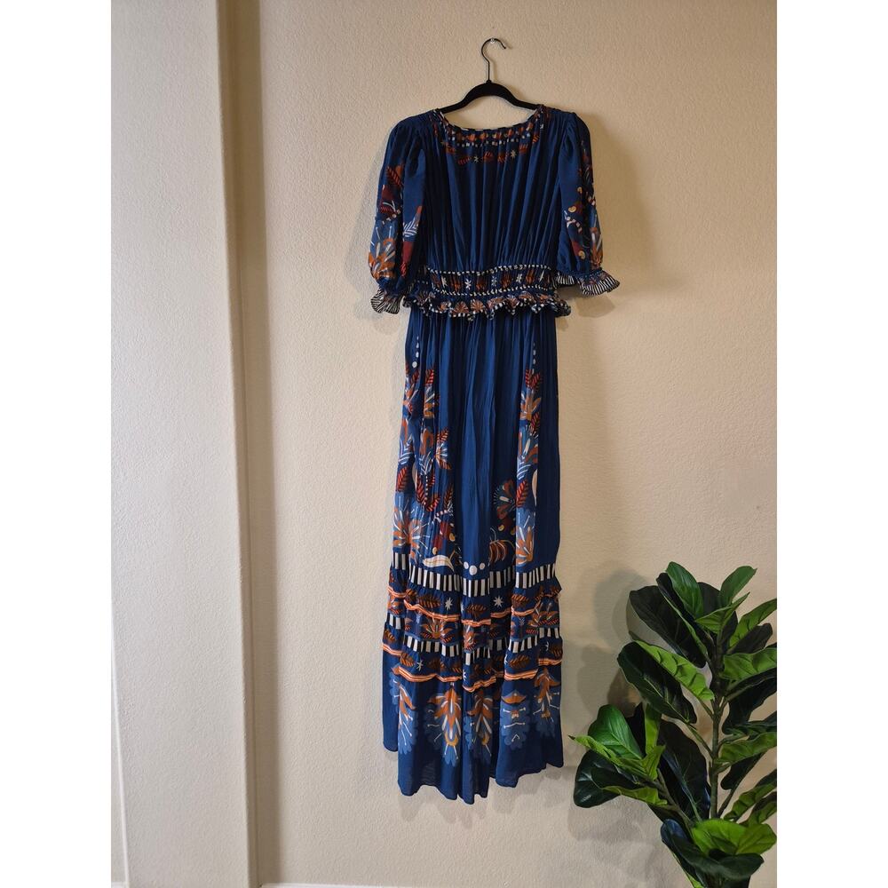 Farm Rio Nature Beauty Chiffon Geometric Maxi Dress - Picture 9 of 11
